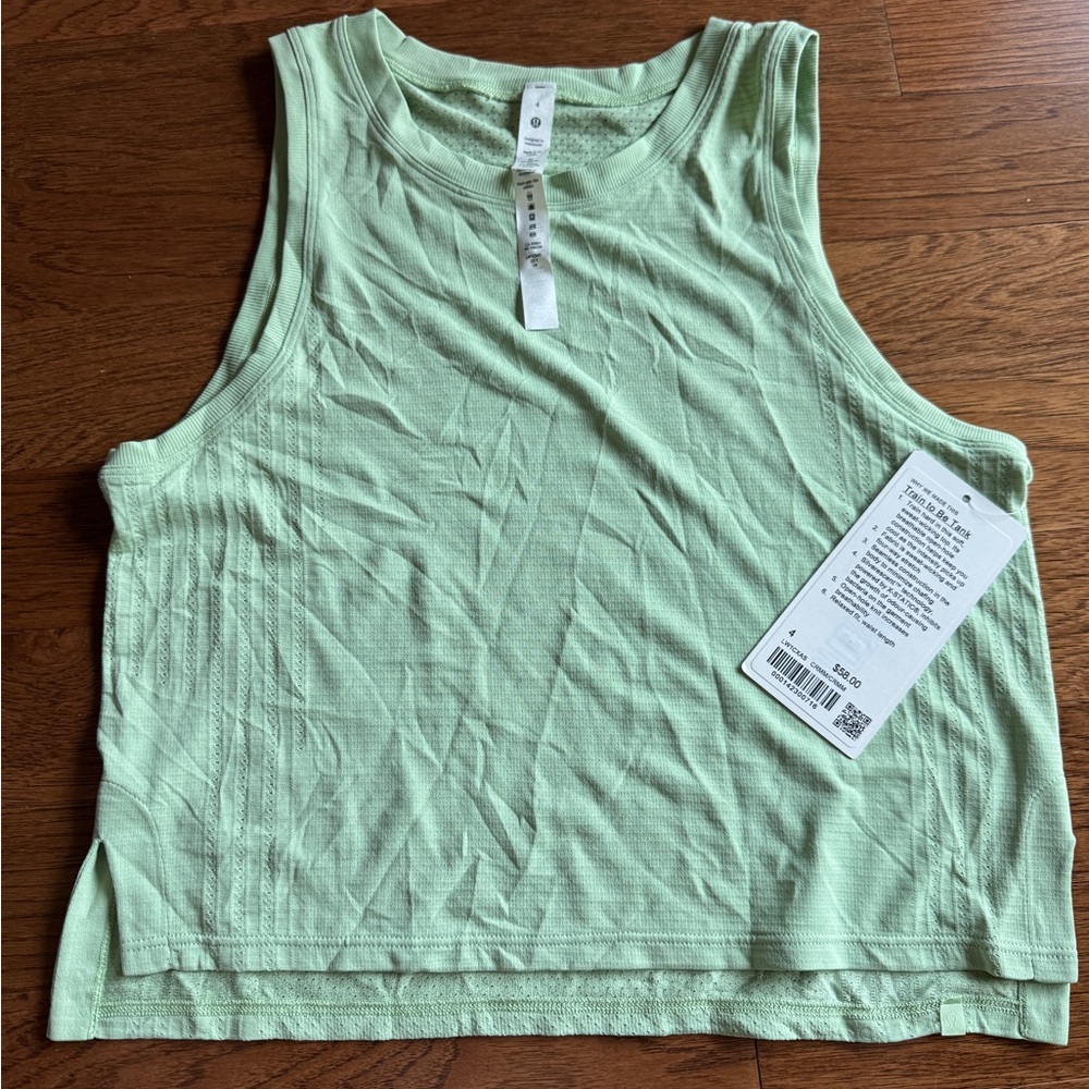 Lululemon Athletica Green Muscle Tee Sleeveless Relaxed